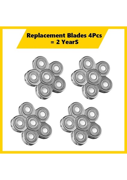 Altın-2 Adet Tarzı Yedek Erkekler Tıraş Makinesi Başlığı Elektrikli Tıraş Makinesi 6 Kesici Yedek Tıraş Bıçağı Akıllı Yüzer Ekstra Kafa Paslanmaz Çelik (Yurt Dışından) fırsatları