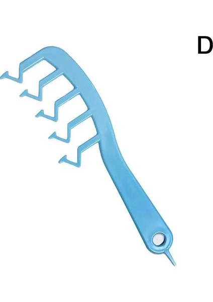 Mavi Stil Z Şekilli Tarak Saç Yarık Tarak Kıvırcık Patlama Şekillendirici Puf Kuaförlük Tarak Salon Saç Şekillendirici Kız Ev Kuaför Saç Güzellik (Yurt Dışından)