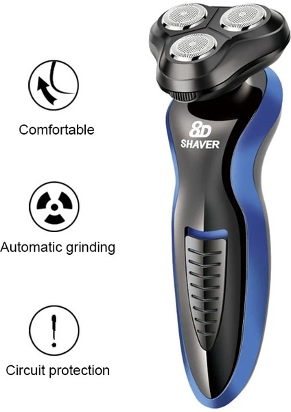 4'ü 1 Arada Set Stili Elektrikli Tıraş Makinesi Elektrikli Tıraş Makinesi Erkekler Için Şarj Edilebilir Tıraş Makinesi Sakal Jilet Islak-Kuru Çift Kullanımlı Su Geçirmez USB Hızlı Şarj (Yurt Dışından)