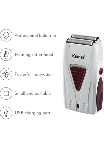 Bıçak Stili Erkekler Için 3D Elektrikli Tıraş Makinesi Esnek Bıçak Net Su Geçirmez Islak ve Kuru Çift Kullanımlı Yüzer Yüz Sakal Elektrikli Tıraş Makinesi Tıraş Makinesi F30 (Yurt Dışından)