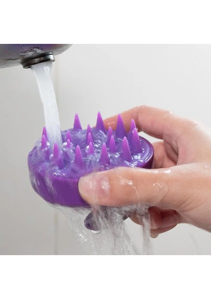 Kırmızı Stil Yuvarlak Yumuşak Silikon Masaj Tarağı Taşınabilir Kafa Fırçası Şampuan Saç Derisi Yıkama Temiz Duş Banyo Spa Islak ve Kuru Sağlık Güzellik Fırçası (Yurt Dışından) fırsatları