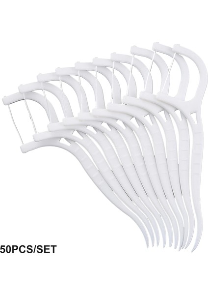 Hafif Ağız Bakımı Evde Diş Ipi Diş Temizleme Elastik Beyaz Çubuk Interdental Fırça Taşınabilir Kaymaz Saplı Hijyen (Yurt Dışından)