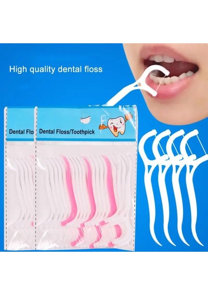 Nude Tarzı Pcs Dental Flossing Family Packing Safety Disposable Toothpicks Stick Oral Care Stain Remove Oral Cleaning Tools Tslm1 (Yurt Dışından)