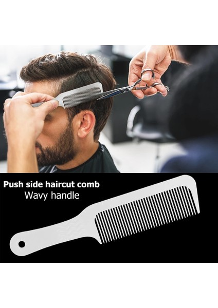 Mavi Stil Profesyonel Dalgalı Diş Salonu Kuaför Stilisti Kesme Makası Düz ​​kıvırma Saç Dolaşık Açıcı Tarak Konik Solmaya Karışım Düz Üst Kesim (Yurt Dışından) fırsatları