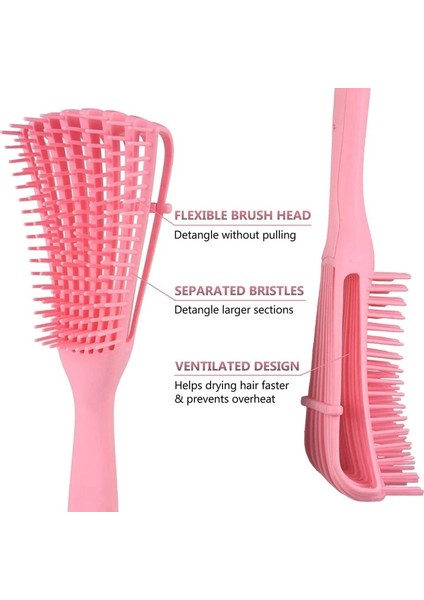 Mor Tarzı Dolaşık Açıcı Saç Bruk Siyah Masaj Islak Saç Tarak Ahtapot Saç Fırçası Tarak Dolaşık Açıcı Fırça Kalın Kıvırcık Saçlar Için Kinky Dalgalı (Yurt Dışından) fırsatları