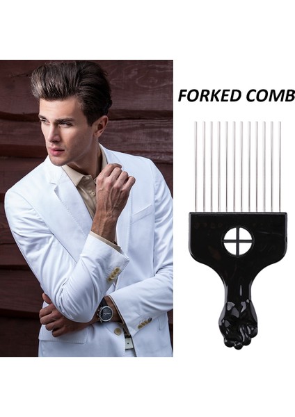 22.5cm Stili Geniş Dişler Bruk Tarak Çatal Saç Fırçası Ekleme Saç Toplama Tarak Plastik Dişli Tarak Kıvırcık Afro Saç Şekillendirme Araçları Için Aksesuarlar (Yurt Dışından)