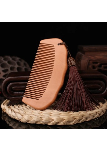 Altın Tarzı Orta Maun Hediye Tarak Dört Renkli Püskül Anti-Statik Anti-Sarılmış Saç Taşınabilir Makyaj Tarak Şekillendirici Aracı Kuaför (Yurt Dışından)