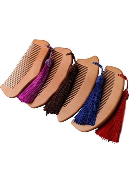 Altın Tarzı Orta Maun Hediye Tarak Dört Renkli Püskül Anti-Statik Anti-Sarılmış Saç Taşınabilir Makyaj Tarak Şekillendirici Aracı Kuaför (Yurt Dışından) fırsatları