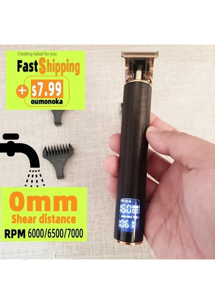 Öne Çıkan C Stili Ah 10W Profesyonel Saç Kesme Makinesi Jilet Erkekler Için Biçme Makinesi Sakal Düzeltici Berber Tıraş Makinesi T9 Erkekler Için Elektrikli Tıraş Makinesi (Yurt Dışından)