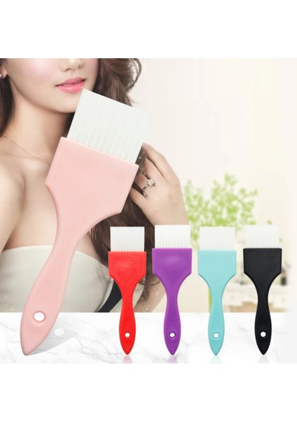 Kırmızı Stil Pp Kolu Doğal Saç Fırçaları Berber Profesyonel Kuaför Balayage Boyama Aracı Balayage Saç Fırçası Boyama Saç Boyası Fırçası (Yurt Dışından)