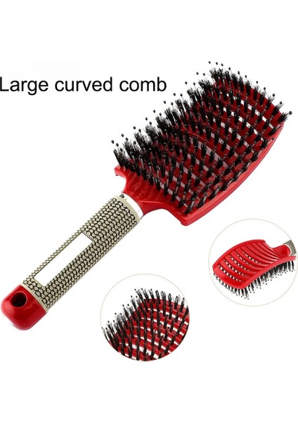 Koyu Kırmızı Stil Masaj Tarak Saç Derisi Saç Fırçası Kıl Naylon Kadınlar Islak Kuru Kıvırcık Detangle Saç Fırçası Salon Kuaförlük Şekillendirici Aracı Dropship (Yurt Dışından) fiyatları
