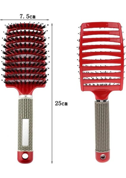 Koyu Kırmızı Stil Masaj Tarak Saç Derisi Saç Fırçası Kıl Naylon Kadınlar Islak Kuru Kıvırcık Detangle Saç Fırçası Salon Kuaförlük Şekillendirici Aracı Dropship (Yurt Dışından) indirimleri