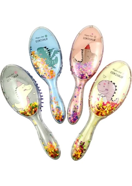 Glitter Gri Tarzı 1 Adet Sevimli Dinozor Saç Şekillendirici Tarak Karikatür Hava Yastığı Tarak Saç Fırçası Salon Kuaförlük Düz Kıvırcık Saç Tarak Kadın (Yurt Dışından) fiyatları