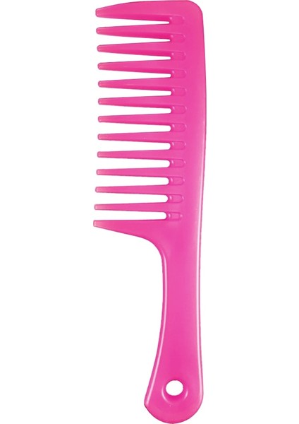 Pembe Tarzı 1 Adet Anti-Statik Büyük Geniş Diş Tarak Kuaförlük Tarak Kadın Asılı Delik Kolu Kavrama Kıvırcık Saç Fırçası Güzellik Saç Tarak (Yurt Dışından)