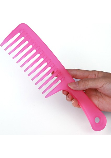 Pembe Tarzı 1 Adet Anti-Statik Büyük Geniş Diş Tarak Kuaförlük Tarak Kadın Asılı Delik Kolu Kavrama Kıvırcık Saç Fırçası Güzellik Saç Tarak (Yurt Dışından) fiyatları