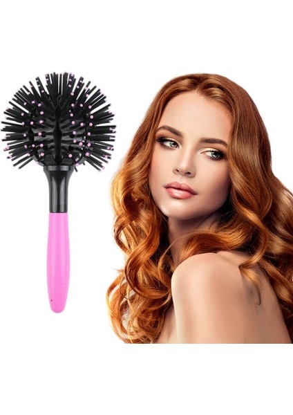 Kırmızı Stil 3D Kıvırcık Saç Tarak Bomba Küresel Curl Masaj Tarak 360 ° Şekillendirici Salon Kadınlar Erkekler Için Yuvarlak Saç Bigudi Saç Fırçası Aracı (Yurt Dışından)