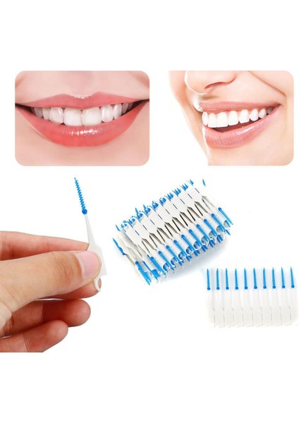 40 Adet Tarzı Lot Çift Kafa Diş Ipi Diş Ipiinterdental Fırça Kürdan Diş Ipi Başlık Hijyen Diş Temiz Ağız Bakımı Aracı (Yurt Dışından)