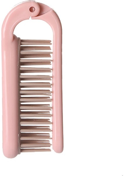 Pembe Tarzı 1 Adet Katlanabilir Saç Tarak Taşınabilir Seyahat Kıvırma Düz Saç Fırçası Yumuşak Diş Anti Statik Baş Masajı Saç Şekillendirici Aksesuarlar (Yurt Dışından)