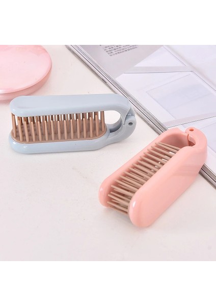 Pembe Tarzı 1 Adet Katlanabilir Saç Tarak Taşınabilir Seyahat Kıvırma Düz Saç Fırçası Yumuşak Diş Anti Statik Baş Masajı Saç Şekillendirici Aksesuarlar (Yurt Dışından) indirimleri