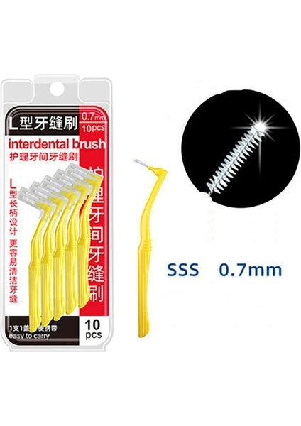 Sarı Stil L Şekli Interdental Fırçalar Diş Push-Pull Plak Çıkarır Diş Beyazlatma Ağız Bakımı Temizleme Kürdan Diş Ipi Ağız Temizleyici (Yurt Dışından)
