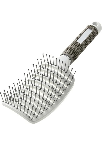 Beyaz Saç Stili Yok Saç Derisi Masaj Tarak Saç Fırçası Kıl Naylon Kadın Islak Kıvırcık Detangle Saç Fırçası Salon Kuaförlük Şekillendirici Araçları (Yurt Dışından)