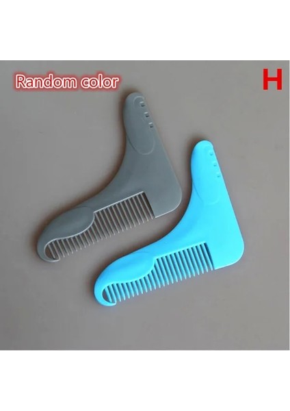 H Tarzı Erkekler Sakal Şekillendirme Aracı Kırpma Şekillendirici Saç Sakal Trim Şablon Tarak Tıraş Şablon Şablon Cep Bıyık Tarak Şekillendirme Aracı (Yurt Dışından)