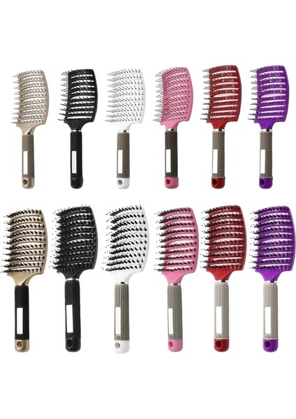 Naylon Beyaz Tarzı Profesyonel Ark Havalandırmalı Şekillendirici Domuzu Kıl Saç Fırçası Kadınlar ve Erkekler Için Islak ve Kuru Kıvırcık Saçlar Için Detangle Kürek Fırçası (Yurt Dışından) fiyatları