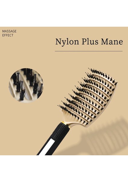 Naylon Beyaz Tarzı Profesyonel Ark Havalandırmalı Şekillendirici Domuzu Kıl Saç Fırçası Kadınlar ve Erkekler Için Islak ve Kuru Kıvırcık Saçlar Için Detangle Kürek Fırçası (Yurt Dışından) fırsatları