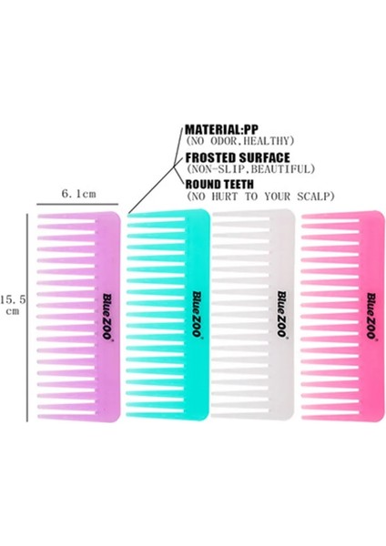 Mavi Stil Saç Fırçası Anti-Statik Tarak Kadın Geniş Diş Saç Fırçası Salon Kuaförlük Şekillendirici Kıvırcık Saç Tarak (Yurt Dışından) modelleri