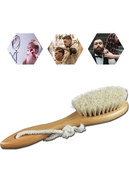 Kahverengi Tarzı Doğal Yumuşak Keçi Kılı Saç Süpürme Fırçası Erkekler Sakal Tarak Oval Ahşap Saplı Berber Toz Fırçası Kırık Saç Temizleme Aracı (Yurt Dışından) modelleri