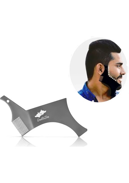 Gösteri Tarzı Olarak Ortable Paslanmaz Çelik Sakal Şekillendirme Tarağı Sakal Şekillendirme Aracı Sakal Modelleme Şablonu Taraklama Aleti Sakal Tarak Dropship (Yurt Dışından)