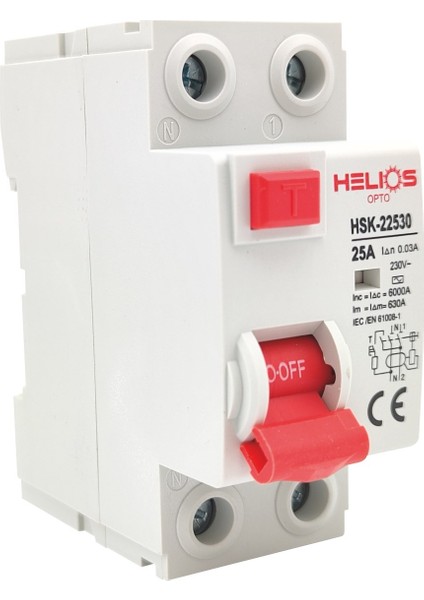 2X40A 30MA Monofaze Kaçak Akım Rölesi HSK-24030