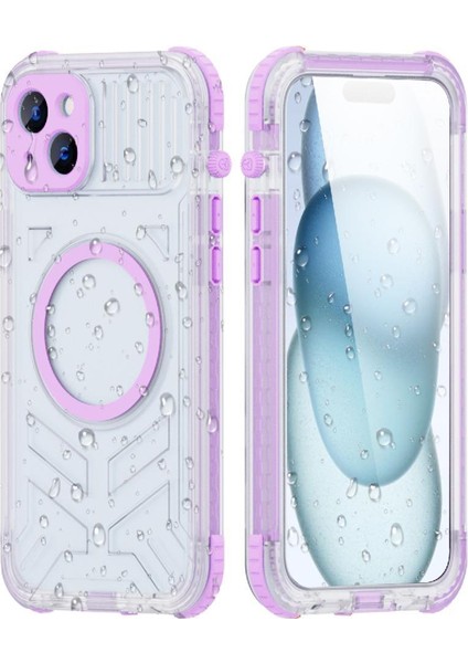 Iphone 15 Için Kılıf 12FT Askeri Darbeye Dayanıklı IP68 Su Geçirmez Tam Manyetik (Yurt Dışından)