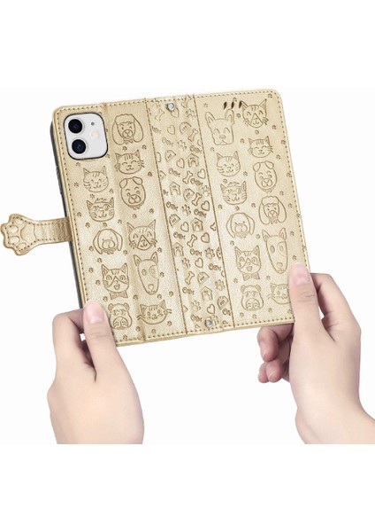 Iphone 12 Için Kılıf Mini Kapak Kapak Karikatür Hayvanlar Darbeye Deri (Yurt Dışından)