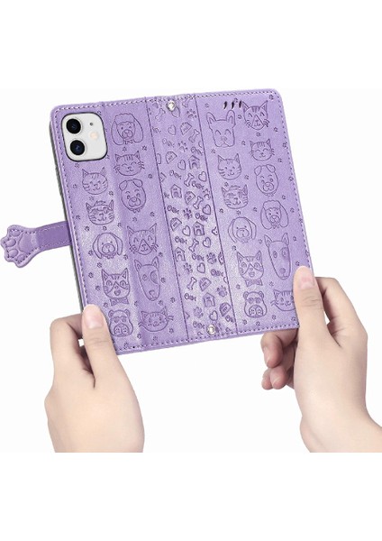 Iphone 12 Için Kılıf Mini Kapak Kapak Karikatür Hayvanlar Darbeye Deri (Yurt Dışından)