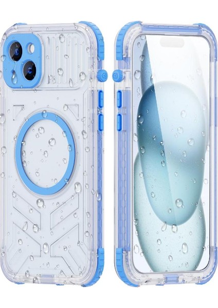 Iphone 15 Için Kılıf 12FT Askeri Darbeye Dayanıklı IP68 Su Geçirmez Tam Manyetik (Yurt Dışından)