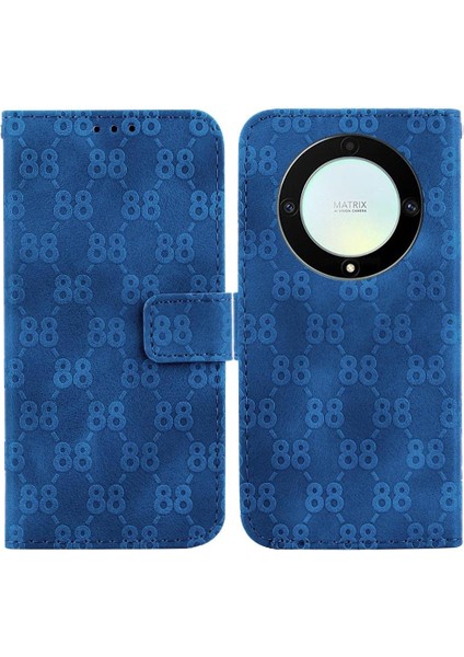 Honor X9A Kickstand Cüzdan Kapak Için Telefon Kılıfı Pu Deri Çift 8 Kart (Yurt Dışından)