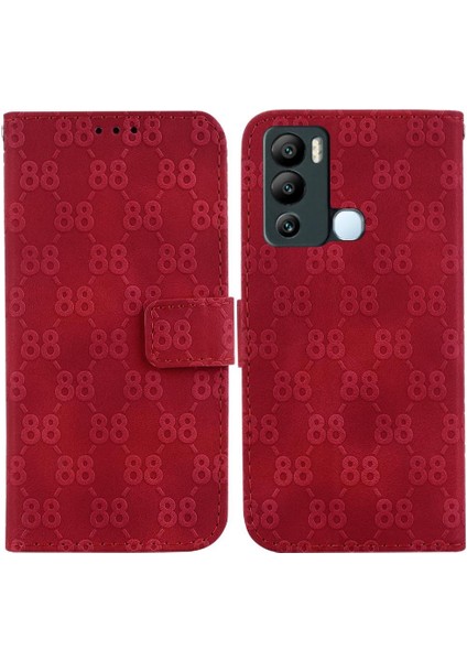 Infinix Sıcak 12I Cüzdan Kapak Için Telefon Kılıfı Kart Tutucu Kickstand Çift 8 (Yurt Dışından)