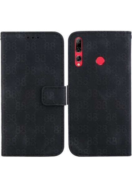 Telefon Kılıfı Için Huawei P Akıllı Artı 2019 Cüzdan Kapak Çift 8 Kabartmalı Pu (Yurt Dışından)