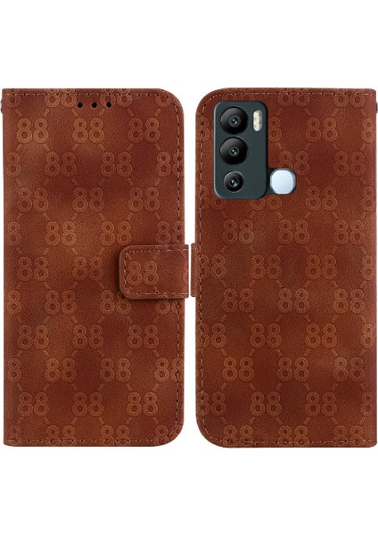 Infinix Sıcak 12I Cüzdan Kapak Için Telefon Kılıfı Kart Tutucu Kickstand Çift 8 (Yurt Dışından)