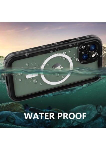 Iphone 14 Için Kılıf Artı Ekran Koruyucu Su Geçirmez IP68 Tam Inşa (Yurt Dışından)