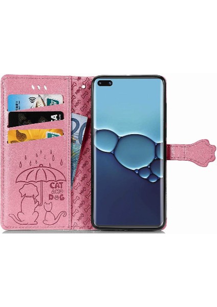Huawei P40 Pro Flip Kapak Için Kılıf Kısa Kayış Deri Kılıf Darbeye (Yurt Dışından) modelleri