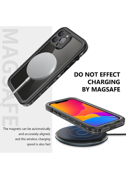 Iphone 13 Için Kılıf Pro Max IP68 Su Geçirmez Tam 12FT Askeri Darbeye (Yurt Dışından)