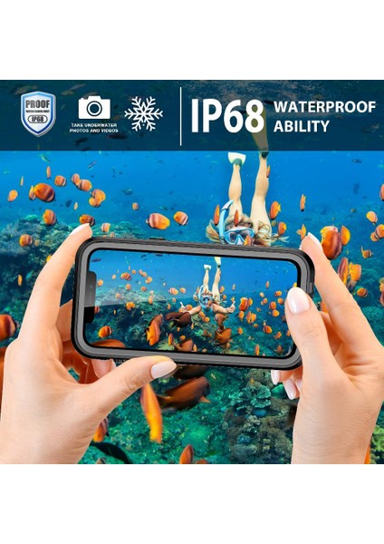 Iphone 13 Için Kılıf Pro Max IP68 Su Geçirmez Tam 12FT Askeri Darbeye (Yurt Dışından)
