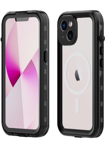 Iphone 14 Için Kılıf Su Geçirmez Dahili Manyetik Durumda Ekran Koruyucu (Yurt Dışından)
