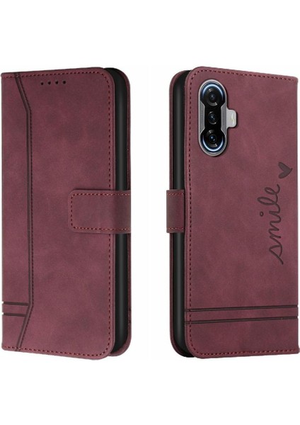 Telefon Kılıfı Için Xiaomi Poco F3 Gt Manyetik Kapatma Kart Yuvaları Kapak El Pu (Yurt Dışından)