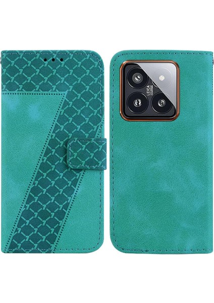 Telefon Kılıfı Için Xiaomi 14 Pro Pu Deri Cüzdan Kart Yuvası Fonksiyonu Çevirin (Yurt Dışından)