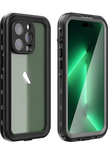 Iphone 14 Için Kılıf Pro 12FT Askeri Darbeye Su Geçirmez Dahili Ekran (Yurt Dışından)