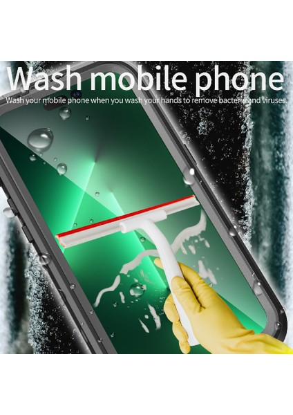 Iphone 14 Için Kılıf Pro 12FT Askeri Darbeye Su Geçirmez Dahili Ekran (Yurt Dışından)