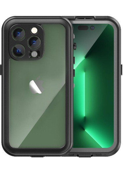 Iphone 14 Için Kılıf Pro 12FT Askeri Darbeye Su Geçirmez Dahili Ekran (Yurt Dışından)